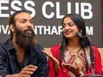 భర్త ఫర్మాన్ ఖాన్ తో మోనాలిసా(PTI)