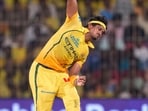 Ramakrishna Ghosh bowls a delivery against the Mumbai Indians.