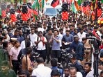Tamil Nadu Chief Minister MK Stalin during a voter outreach ahead of the state Assembly elections, in Chennai.