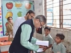 The governor also visited Government Model Sanskriti Senior Secondary School (Nuh-2) in Nuh city and PM-SHRI Government Senior Secondary School in Ferozepur Namak village. (HT Photo)