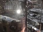 The remains of the charred vehicle. (HT)