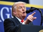 US President Donald Trump speaks at The Villages Charter School on May 01, 2026 in The Villages, Florida. 