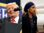 Trump has mocked Ilhan Omar again over her 'illegal marriage'. (AFP/Reuters)
