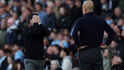 Arsenal coach Mikel Arteta (left) and Manchester City manager Pep Guardiola during their recent Premier League clash. (Reuters) Arsenal coach Mikel Arteta (left) and Manchester City manager Pep Guardiola during their recent Premier League clash. (Reuters)