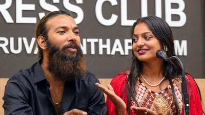 భర్త ఫర్మాన్ ఖాన్ తో మోనాలిసా (PTI)