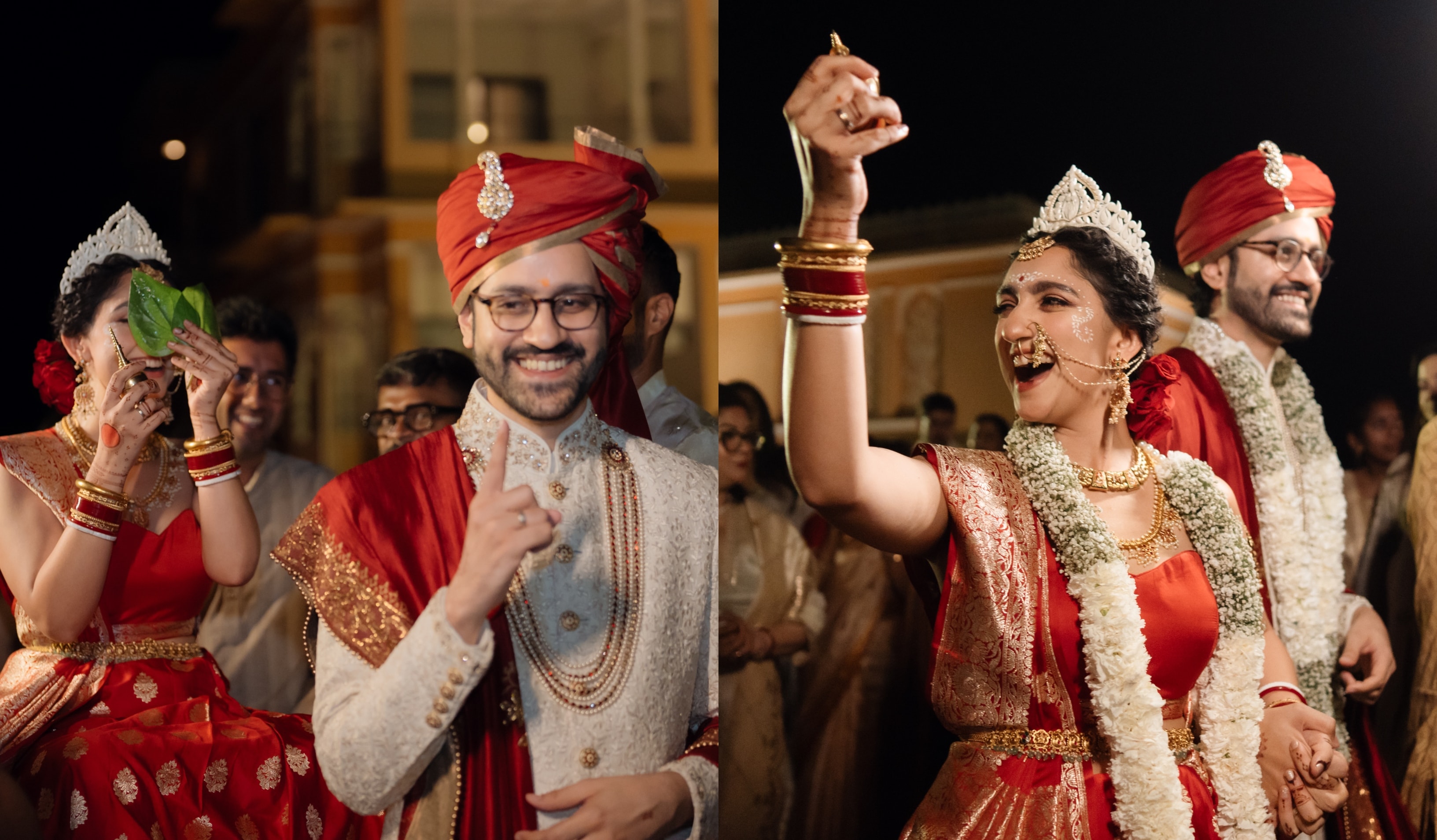 Sanjeeta Bhattacharya and Raag Sethi on their wedding day