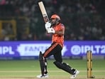 Nitish Kumar Reddy plays a shot during IPL 2026.