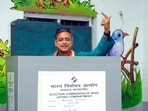 Congress MP Shashi Tharoor after casting vote during the Kerala Assembly elections, at a polling station, in Thiruvananthapuram, Thursday, April 9, 2026. 