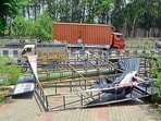 Rain and storm that hit the city on Sunday morning caused havoc in the city. (Gurpreet Singh)