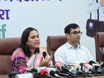 Sheetal Verma, director, Census Operations, Uttar Pradesh, at a press conference in Lucknow on Saturday. (HT)