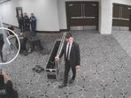 This screen grab from a video posted on the X account of Jeanine Pirro, US Attorney for the District of Columbia on April 30, 2026, shows suspect Cole Allen running trough a hotel security checkpoint and the shooting that unfolded with uniformed police officers and US Secret Service agents during the White House Correspondents' Dinner in Washington, DC, on April 25, 2026. (Photo by HANDOUT / US Attorney for the District of Colombia / AFP) / RESTRICTED TO EDITORIAL USE - MANDATORY CREDIT "AFP PHOTO / US ATTORNEY GENERAL FOR THE DISTRIC OF COLUMBIA'S X ACCOUNT " - HANDOUT - NO MARKETING NO ADVERTISING CAMPAIGNS - DISTRIBUTED AS A SERVICE TO CLIENTS