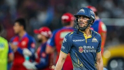 Not a very convincing or confident performance for either team, but for Gujarat Titans, the two points mattered more than anything else. All the way down to the second-last ball to chase 164, but they manage it, levelling on 12 points with RCB, RR, and SRH. (ANI Picture Service) Not a very convincing or confident performance for either team, but for Gujarat Titans, the two points mattered more than anything else. All the way down to the second-last ball to chase 164, but they manage it, levelling on 12 points with RCB, RR, and SRH. (ANI Picture Service)