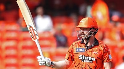 Travis Head slammed 61 off 28 balls. (REUTERS)