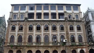 Mumbai, India – Sep 02, 2024: The outer view of Siddharth College (Anand Bhavan), at Fort, in Mumbai, India, on Monday, Sept 02, 2024. (Photo by Bhushan Koyande/Hindustan Times)