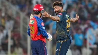 It was a dream start for Gujarat Titans – knowing the damage PBKS can do, Mohammed Siraj removed Priyansh Arya with the second ball of the match, adding Cooper Connolly right afterwards. GT pushed their advantage with the wicket of Prabhsimran Singh falling to Kagiso Rabada at the end of the powerplay. (PTI) It was a dream start for Gujarat Titans – knowing the damage PBKS can do, Mohammed Siraj removed Priyansh Arya with the second ball of the match, adding Cooper Connolly right afterwards. GT pushed their advantage with the wicket of Prabhsimran Singh falling to Kagiso Rabada at the end of the powerplay. (PTI)