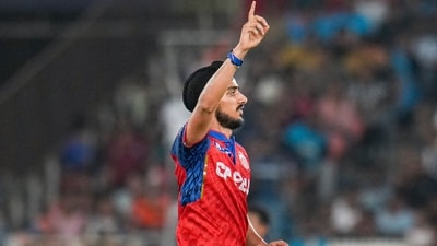 Defending 164, a wicket or two against GT's strong top order was needed, and Arshdeep Singh did just that with the wicket of Shubman Gill in the second over. It allowed PBKS to control the run-rate for much of the innings. (PTI) Defending 164, a wicket or two against GT's strong top order was needed, and Arshdeep Singh did just that with the wicket of Shubman Gill in the second over. It allowed PBKS to control the run-rate for much of the innings. (PTI)