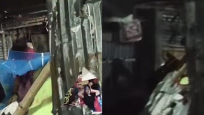 দক্ষিণ ২৪ পরগনার ক্যানিংয়ের ইটখোলা অঞ্চলে রাজনৈতিক হিংসার শিকার বিজেপি সমর্থকরা।