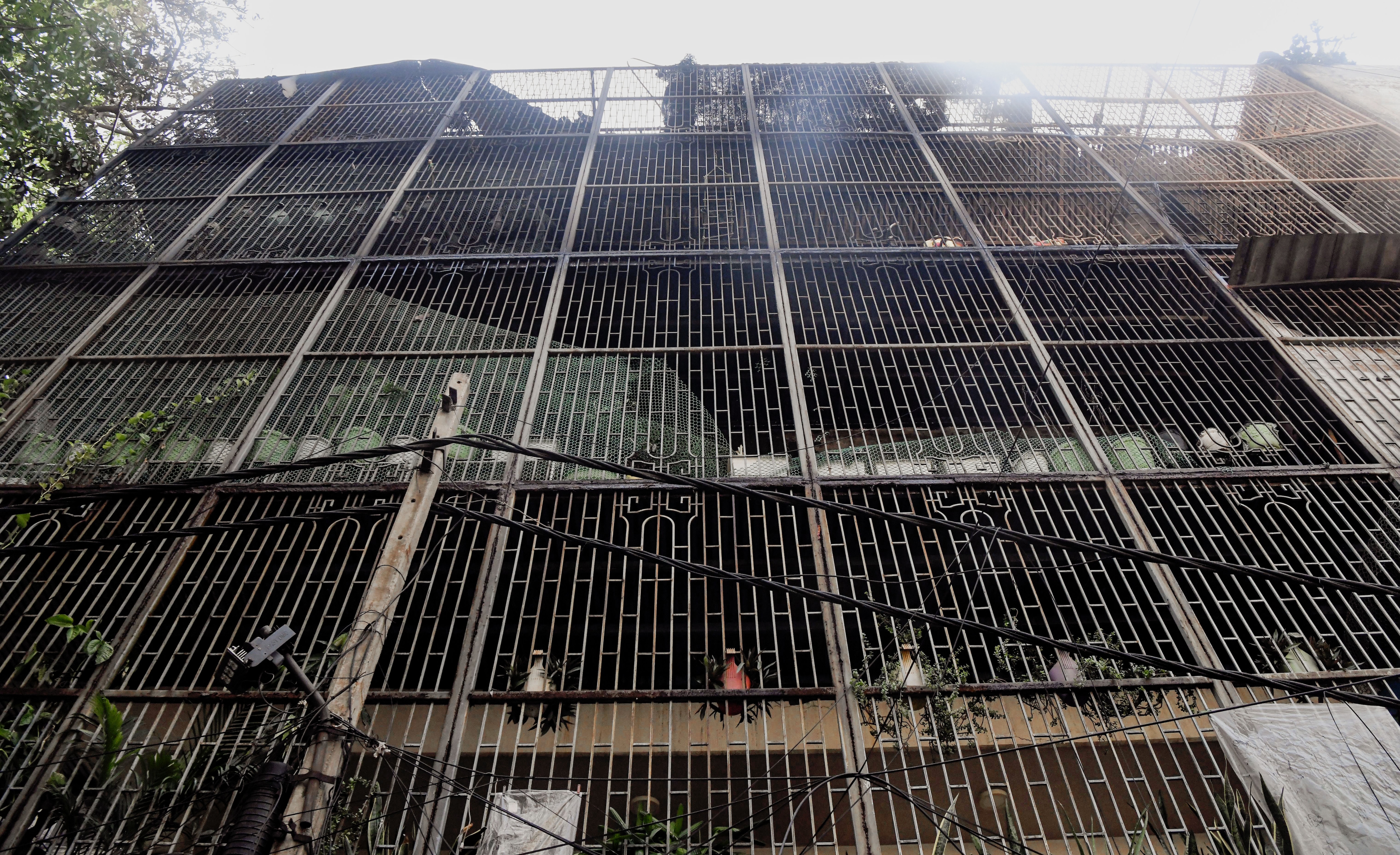 A view of the four-storey residential building in the Vivek Vihar area after a massive fire breaks out resulting in nine deaths and some injuries, in New Delhi on Sunday. (ANI) A view of the four-storey residential building in the Vivek Vihar area after a massive fire breaks out resulting in nine deaths and some injuries, in New Delhi on Sunday. (ANI)