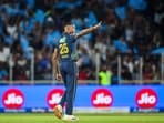 Gujarat Titans’ Kagiso Rabada celebrates the wicket. 