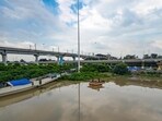 In September, 2025, Yamuna peaked at 207.48 metres, which was its third highest water-level recorded in the city. (HT PHOTO)