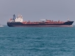 An oil tanker sits at anchor in the Strait of Hormuz off Bandar Abbas. An oil tanker sits at anchor in the Strait of Hormuz off Bandar Abbas.