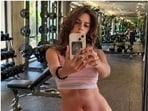 Mallika Sherawat showcases that discipline and a holistic approach are essential for maintaining fitness and achieving body goals as one ages. (Instagram/ mallikasherawat)