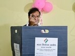 ECI Jalukbari election results LIVE: In this image posted on April 9, 2026, Assam Chief Minister Himanta Biswa Sarma shows his ink-marked finger while casting his vote during the state Assembly elections, in Jalukbari Assembly constituency, Kamrup district, Assam. (@himantabiswa/X via PTI Photo)(PTI04_09_2026_000220B)