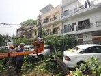 Thousands in Mohali were without power as heavy damage to infrastructure delayed restoration work, officials said. (Keshav SIngh/HT)
