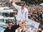 Vijay has been vocal in attacking the DMK for being corrupt, while also opposing the communal politics of the BJP. (@TVKHQITWingOffl X/PTI)