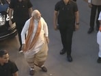PM Narendra Modi at BJP headquarter in Delhi on Monday evening