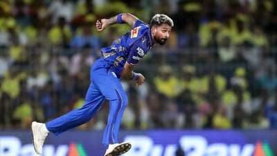 Mumbai Indians' Skipper Hardik Pandya bowls. (ANI Picture Service) Mumbai Indians' Skipper Hardik Pandya bowls. (ANI Picture Service)