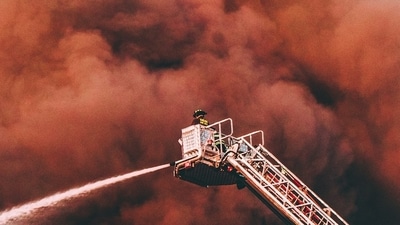 Huge fire burning in Westport, MA. (Unsplash) Huge fire burning in Westport, MA. (Unsplash)