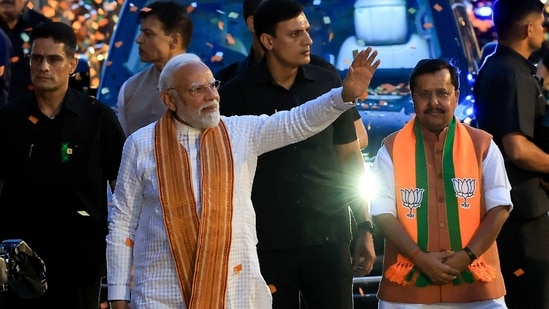 ECI West Bengal results highlights: PM Modi arrives at BJP headquarters.