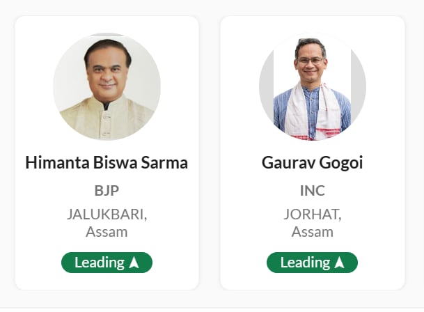 Himanta Sarma and Gaurav Gogoi leads. (HT) Himanta Sarma and Gaurav Gogoi leads. (HT)