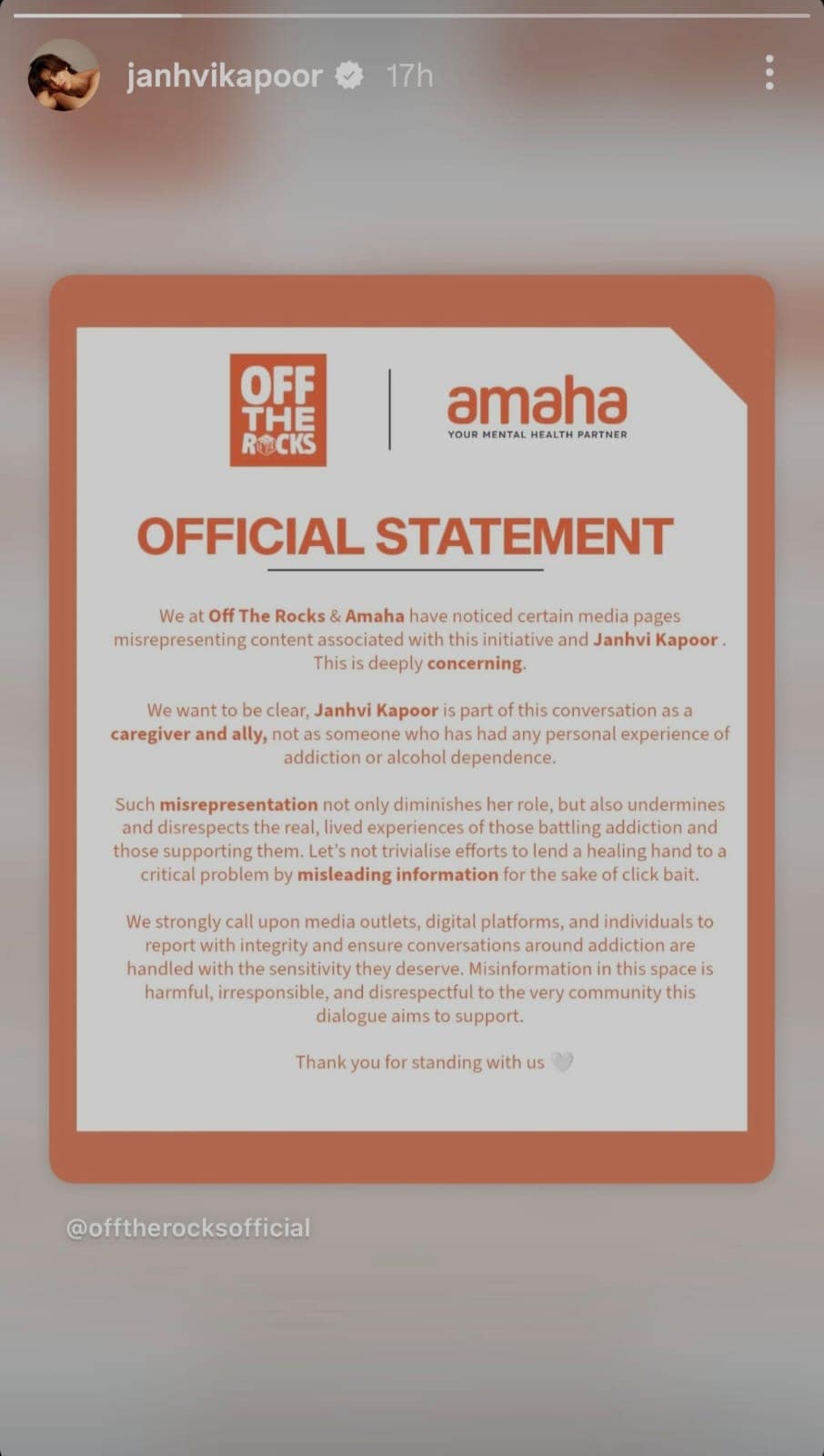 Janhvi Kapoor shares statement after her alcohol remarks were misinterpreted. Janhvi Kapoor shares statement after her alcohol remarks were misinterpreted.