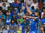 Jasprit Bumrah bowls during the IPL 2026 match vs LSG.