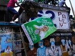 TMC offices vandalised, BJP denies involvement