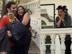 Archana Puran Singh in awe as son Ayushmann Sethi carries girlfriend in his arms.