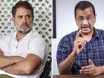 Congress leader Rahul Gandhi (left); Aam Aadmi Party chief Arvind Kejriwal. (PTI)