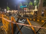 The scooter was completely gutted in the explosion.