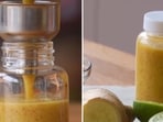 Dr Rupy Aujla's mango gut shot can be prepared in minutes. 