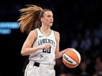 Sabrina Ionescu #20 of the New York Liberty dribbles the ball against the Chicago Sky Sabrina Ionescu #20 of the New York Liberty dribbles the ball against the Chicago Sky
