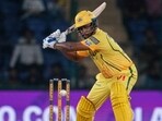 Sanju Samson plays a shot against Delhi Capitals. (AP)