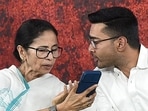 TMC party chief Mamata Banerjee and her nephew, TMC general secretary Abhishek Banerjee (ANI)