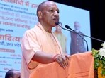 Uttar Pradesh chief minister Yogi Adityanath addressing an event in Gorakhpur on May 5. (HT photo)