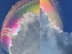 Rare ‘rainbow clouds’ spotted in sky over Indonesia. Rare ‘rainbow clouds’ spotted in sky over Indonesia.