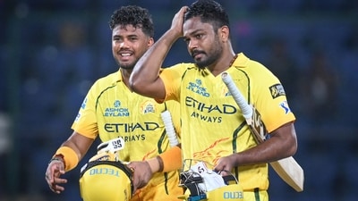 Sanju Samson and Kartik Sharma stitched a 114 run unebaten partnership ensuring the Chennai Super Kings got home by eight wickets. (Hindustan Times)