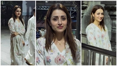 Actor Trisha Krishnan visited the Tirumala Venkateswara Temple and offered prayers to Lord Sri Venkateswara Swamy on May 4. (Instagram/ trishaadmirer) Actor Trisha Krishnan visited the Tirumala Venkateswara Temple and offered prayers to Lord Sri Venkateswara Swamy on May 4. (Instagram/ trishaadmirer)