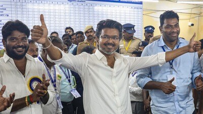 టీవీకే చీఫ్ విజయ్.. (PTI) టీవీకే చీఫ్ విజయ్.. (PTI)