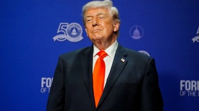 In a post on Truth Social, Trump wrote that the decision was taken after a request from Pakistan and other countries and after the “tremendous military success” during the campaign against Iran. (Reuters)